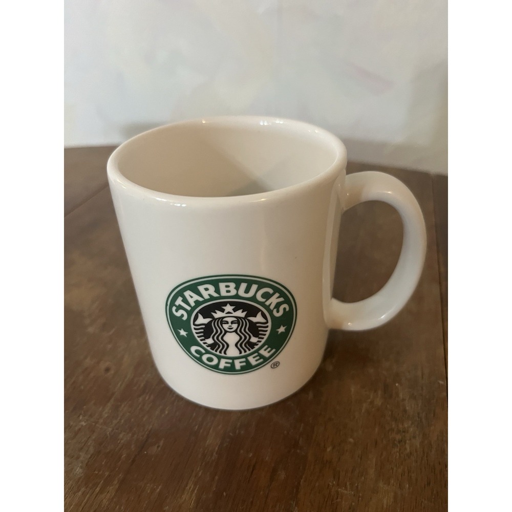 2004  Starbucks Coffee Mug Tea Cup Mermaid Green White Black Logo Coffee 10oz